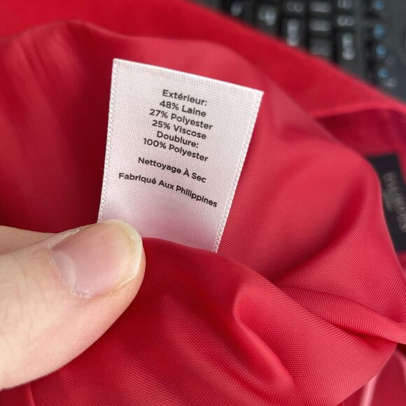 Talbots Wool Blend Red Womens Skirt Size 14 Petite Academia Career - Picture 8 of 8